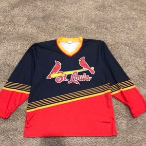 BALLY SPORTS MIDWEST ST LOUIS CARDINALS HOCKEY JERSEY LONG SLEEVE SHIRT